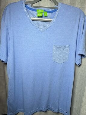 Hugo Boss Blue Slim Fit XL Knit Shirt